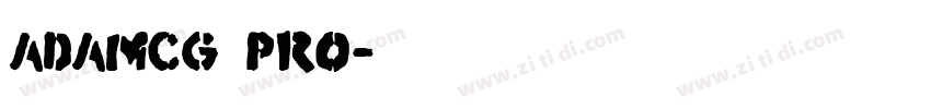 ADAMCG PRO字体转换
